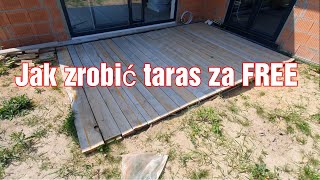 Jak zrobić taras drewniany praktycznie za darmo z desek i palet DIY [upl. by Tewell68]