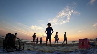 Sunset at Noordwijk beach in The Netherlands  Get lost in the crowd  Musicbed [upl. by Mattias]