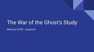 War of the ghosts study [upl. by Odine]