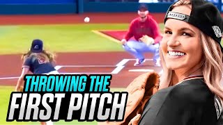 I threw THE FIRST PITCH at an MLB GAME [upl. by Dnaltiak]