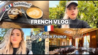 French vlog  Daily life in France FR amp EN subtitles real spoken French work cafés [upl. by Esertak]