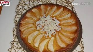 Flan pâtissier au pommes sans œufs فلان باتسري بالتفاح بدون بيض [upl. by Eiuqnom]