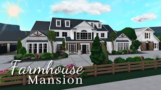 BLOXBURG Farmhouse Mansion House Build Roblox Realistic Home [upl. by Eloci]