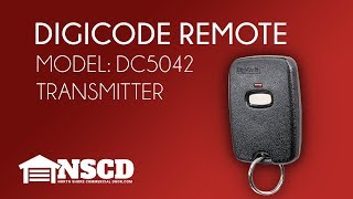 DigiCode 1 Button Garage Door Opener Keychain Transmitter DC5042 [upl. by Shandie]