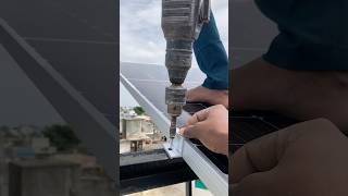 solar panel installation viral3shortideo solarenergy solarelectrical [upl. by Faus477]