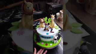 Fondant cake recipe l fondant cake cutting l fondant cake design youtubeshorts shortvideo [upl. by Wald]