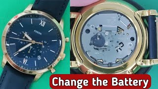 How to change the battery on Fossil FS5790 watch [upl. by Anurb]