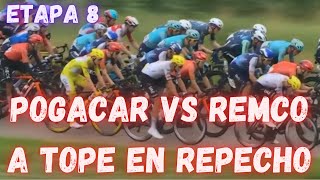 RESUMEN ETAPA 8 TOUR DE FRANCIA 2024INEOS AL TRABAJO POGACAR SOLO [upl. by Madian475]