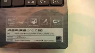 Hands On  Acer Aspire One D260 [upl. by Yerdua]