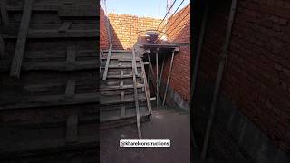 Dog Legged Staircase construction for Residential House in Nepal kharelconstructions [upl. by Chere]