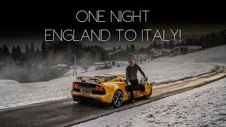 EXIGE ROAD TRIP  Driving from London to Italy in my Lotus to Drive in the Snow  PART 1 [upl. by Harutak]