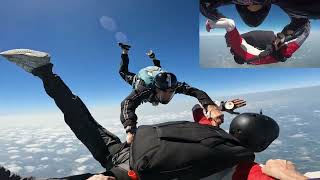 POV MY FIRST AFF SKYDIVING JUMP [upl. by Beitris]