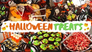 Halloween Treats 🎃  Skeleton Charcuterie Witch Cauldron Brownie Graveyard Dirt Cups amp More [upl. by Dijam]