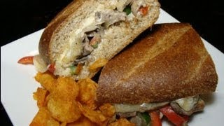 Steak Sandwich  Steak Onion and Bell Pepper Sandwich with Cheese [upl. by Procter]