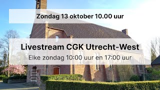 Zondag 20 oktober 1000 uur CGK UtrechtWest Mattheüskerk [upl. by Ahsinrats]