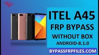 Itel A45 FRP Unlock Oreo With SP Flash Tool Bypass FRP [upl. by Aiciled]