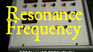 Resonance Frequency  series RLC circuit  Experiment  By CBR [upl. by Lraep]