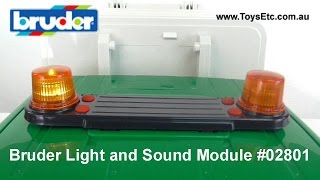 Bruder Light and Sound Module 02801 Video Review by Toys Etc Australia [upl. by Arick]