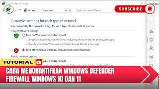 Cara menonaktifkan Windows Defender Firewall di Windows 10 dan Windows 11 [upl. by Lewej]