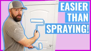 How to Paint a Flat Panel Door  3 Easy Steps [upl. by Ahsemit]