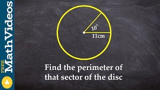 How to find the perimeter of a sector using arc length formula [upl. by Niveek]