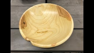 Rough Turned  Oven Dried  Cherry Crotch Bowl [upl. by Rayner827]