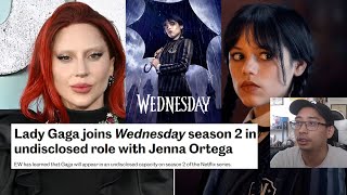 Lady Gaga joins Wednesday Season 2 Netflix Jenna Ortega Tim Burton Addams Family [upl. by Blinni]