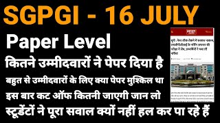 SGPGI Nursing officer expected cutoff 2024  SGPGI Paper level  CuttOff attempting SGPGI Update [upl. by Nashom]