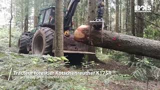 Tracteur forestier Kotschenreuther K175R  polyvalent et compact avec grue et doubletreuil [upl. by Tildie]