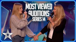 The MOST VIEWED Auditions from Series 14  Britains Got Talent [upl. by Enneiluj]