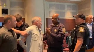 Chaos erupts at Virginia school board meeting with two parents arrested [upl. by Eenahs]