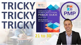 Lots of Tricky PMP Questions Direct from PMBOK 7th Edition  Qs 21 to 30 [upl. by Ahsinej744]