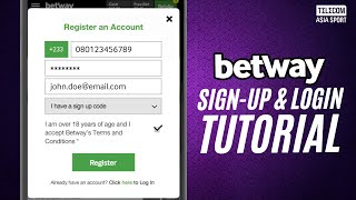 BETWAY TUTORIAL HOW TO SIGN UP FOR A BETWAY ACCOUNT [upl. by Pacificas]