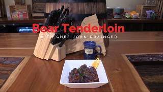 Tail water Lodge Chef John Grainger cooks Bear Tendeloin [upl. by Boycey]