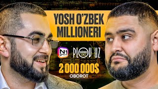 MUSOFIRDA YOSH OZBEK MILLIONERI  2 000 000 OBOROT [upl. by Crutcher184]