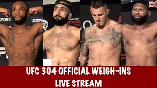 UFC 304 Edwards vs Muhammad 2 Official WeighIns Live Stream [upl. by Leis]