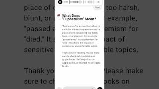 What Does quotEuphemismquot Mean [upl. by Kieffer]