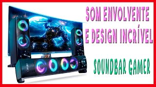 Caixa de Som SoundBar Pc Gamer Subwoofer P2 Led Rgb Tv Pc Notebook Celular Tablet [upl. by Niac906]