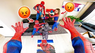 SPIDERMAN Bros and LITTLESPIDEY Making Fun of NEW SPIDERMAN FUNNY COMEDY PARKOUR POV [upl. by Bennet]