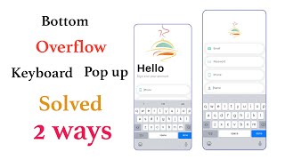 Bottom Overflow When Keyboard Pops Up  Solved 2 ways  Flutter [upl. by Otes73]