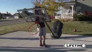 Lifetime 90001 44quot Steel Framed Adjustable Portable Basketball System [upl. by Aenert]