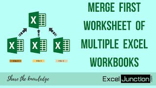 COMBINE Multiple Excel WORKBOOKS into One ONLY FIRST SHEET  ExcelJunctioncom [upl. by Kramlich]