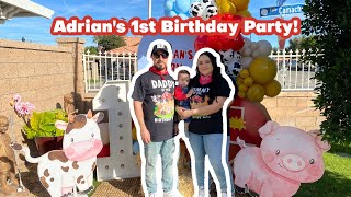 ADRIANS 1ST BIRTHDAY PARTY [upl. by Naillig]