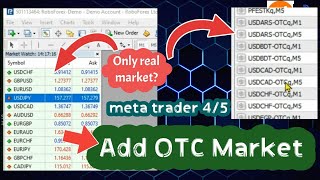 Mt45 Otc chart market add  Meta trader add otc market chartroboforex alpari switch market [upl. by Annatsirhc892]