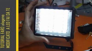 TUTORIAL FARO alogeno MODIFICATO A LED FAI DA TE [upl. by Thorma]