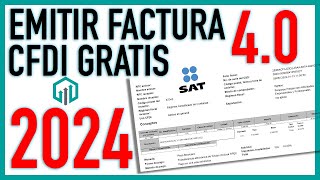 Como emitir un CFDI 40 en el portal del SAT  Factura GRATIS SAT 2024 👈 [upl. by Ojiram]