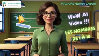 AI video Apprenez les Nombres de 1 à 10 ApprendreLesNombres [upl. by Bryna22]