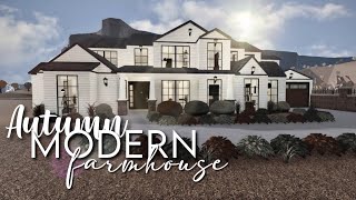 Bloxburg Autumn Modern Family Farmhouse 175k  No Advanced Placing amp No Large Plot  House Build [upl. by Cod757]