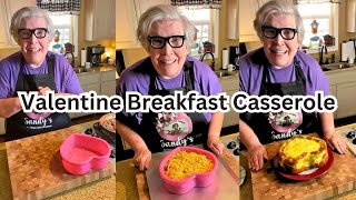 Valentine Breakfast Casserole  Cooking With Sandy [upl. by Nesyla]