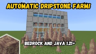 AUTOMATIC Dripstone FARM For Minecraft 121 Bedrock Java [upl. by Dickenson]